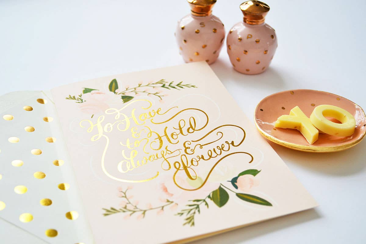 The First Snow - To Have and To Hold Always and Forever Wedding Greeting Card