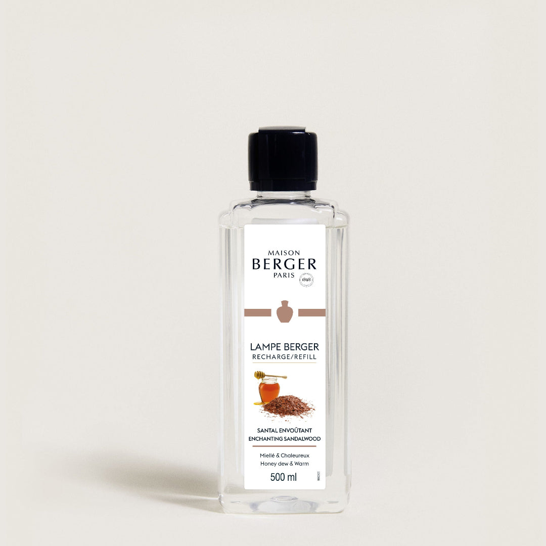 Bottle of Maison Berger refill on a white background