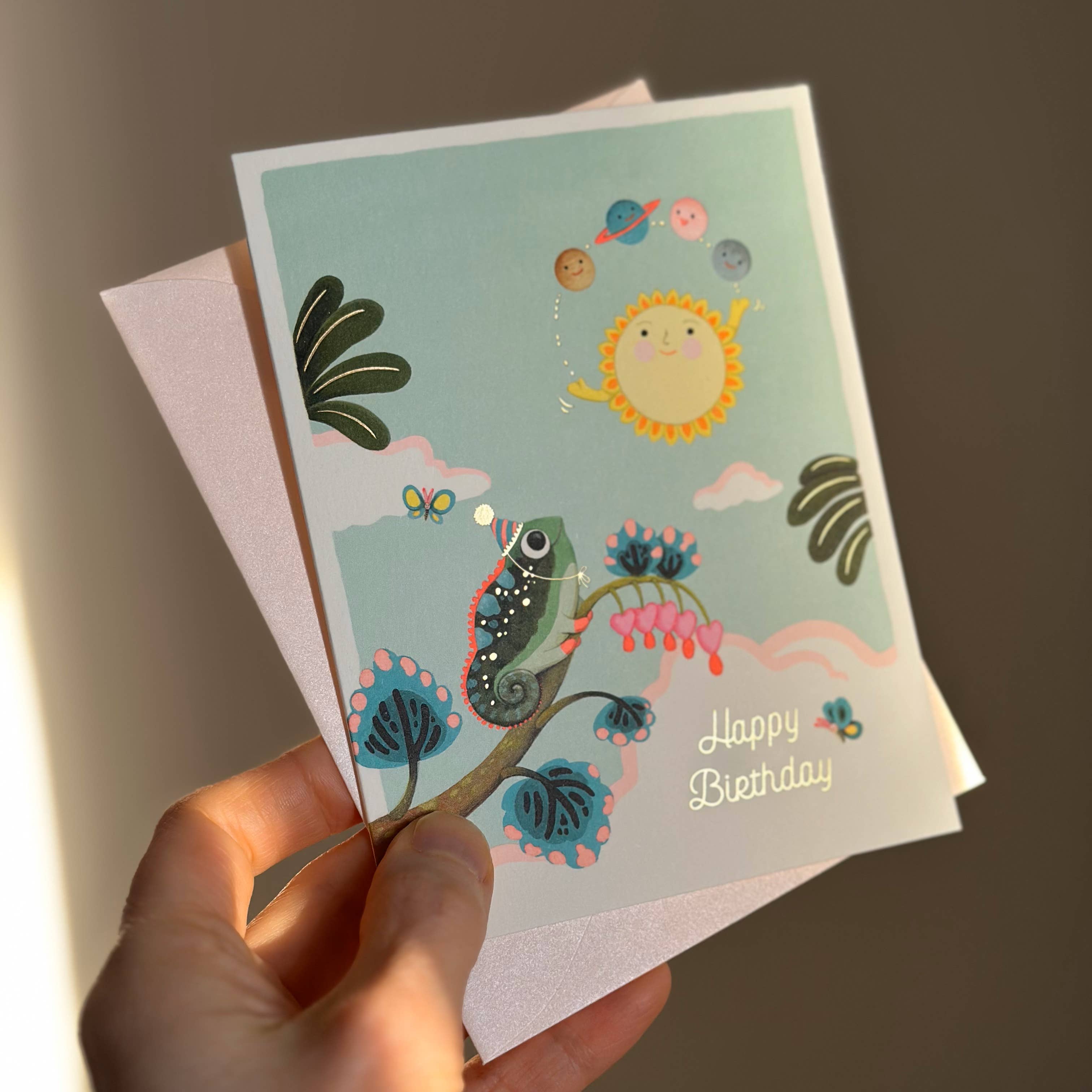 Solar Juggle Birthday Greeting Card