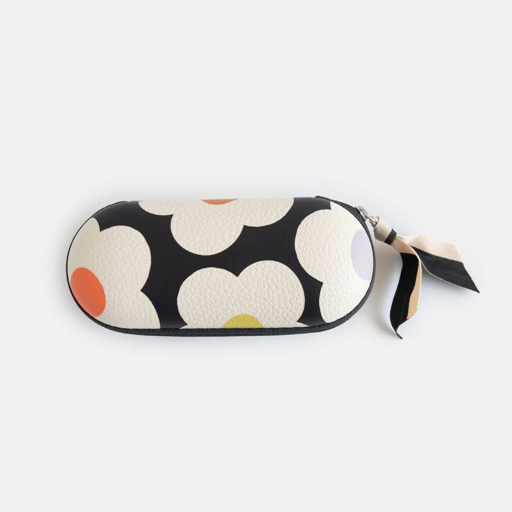 Caroline Gardner - Multi Flower Charcoal Zip Glasses Case