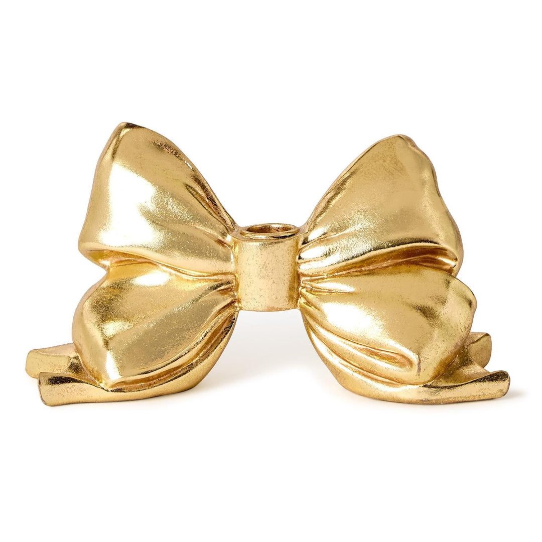 Gold Bow Shaped Candle Holder