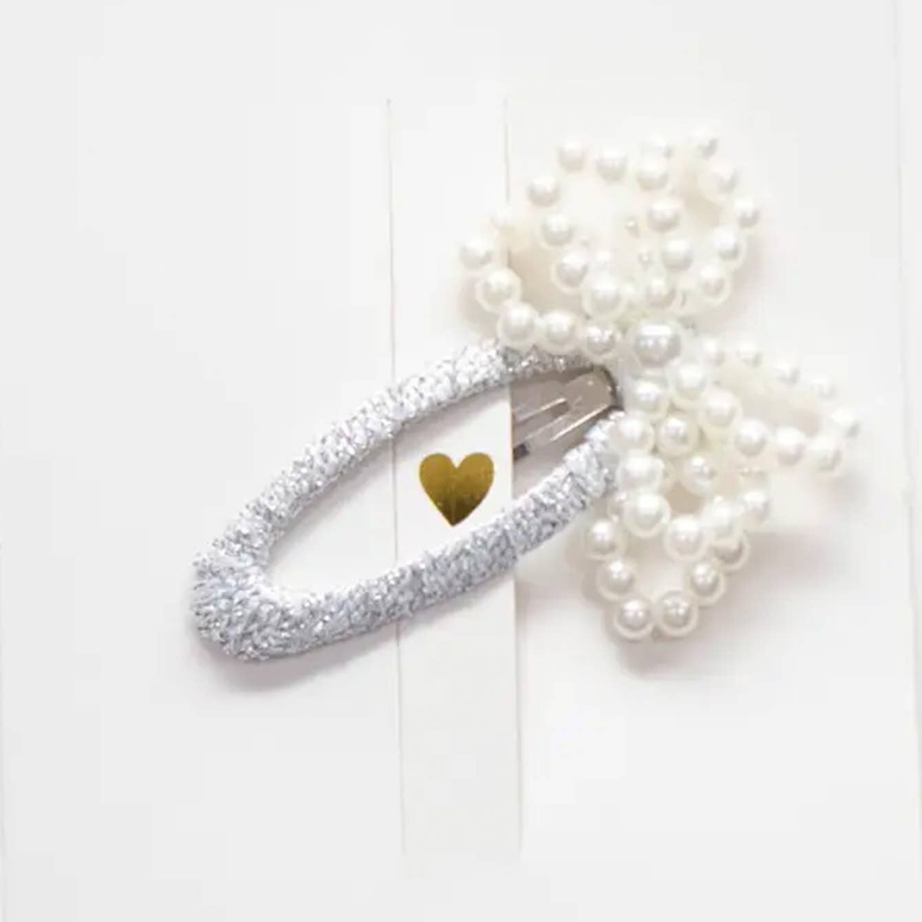 Milena White Hair Clips - Paris Collection