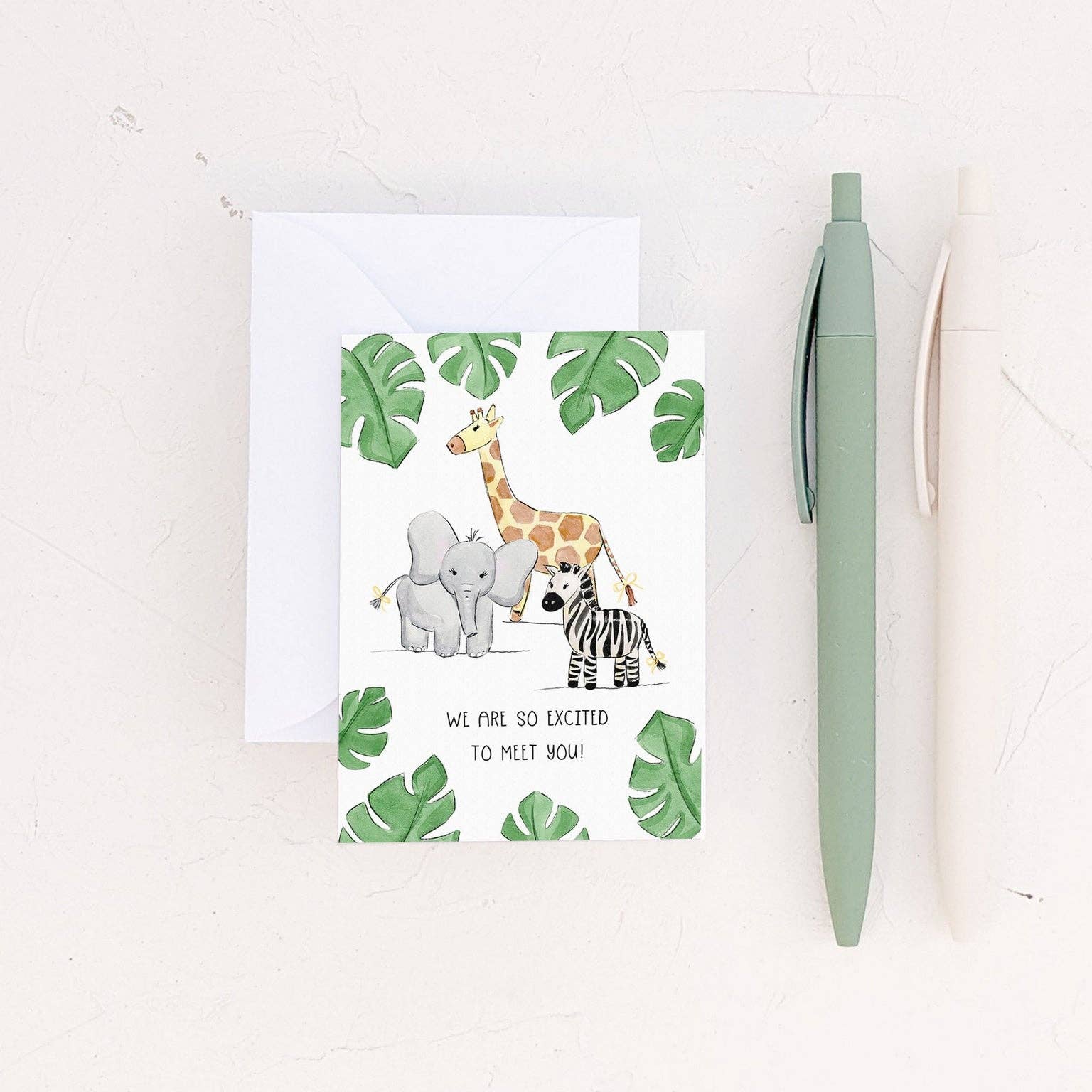 Mini Card - Excited to meet you! New Baby Enclosure Card