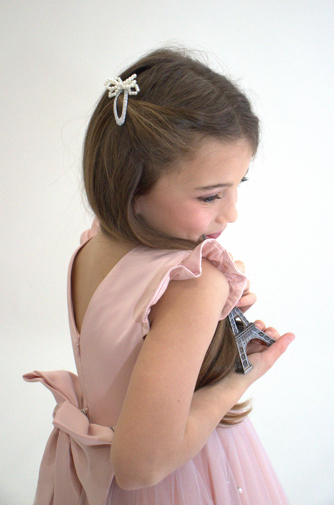 Milena White Hair Clips - Paris Collection