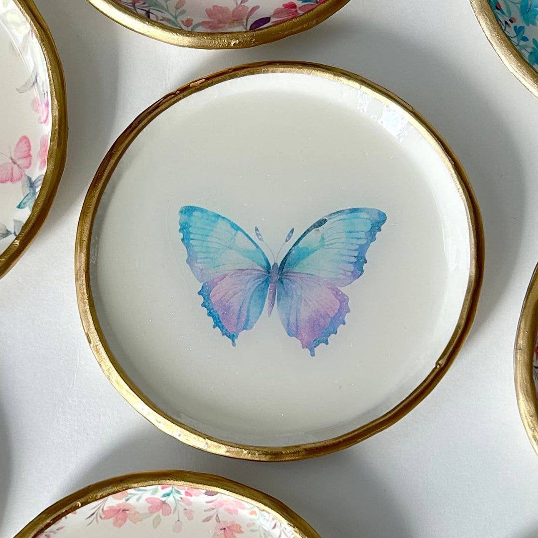 YFL Art &amp; Home Decor - Papillon - Plat à bagues