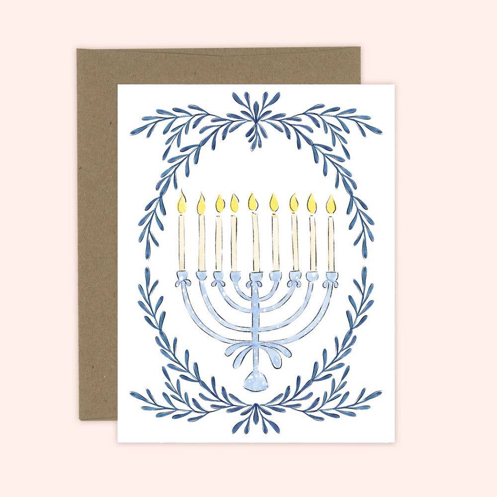 The Menorah Hanukkah Holiday Greeting Card