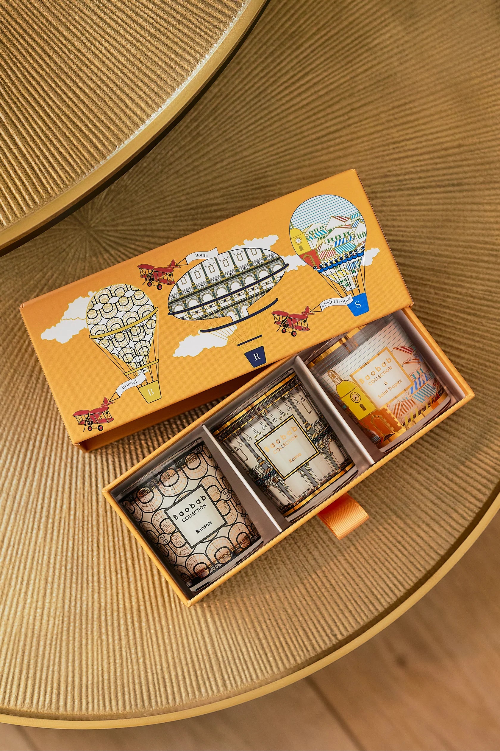 Baobab Collection - Trio Travel Candles BRUSSELS-ROMA-SAINT TROPEZ