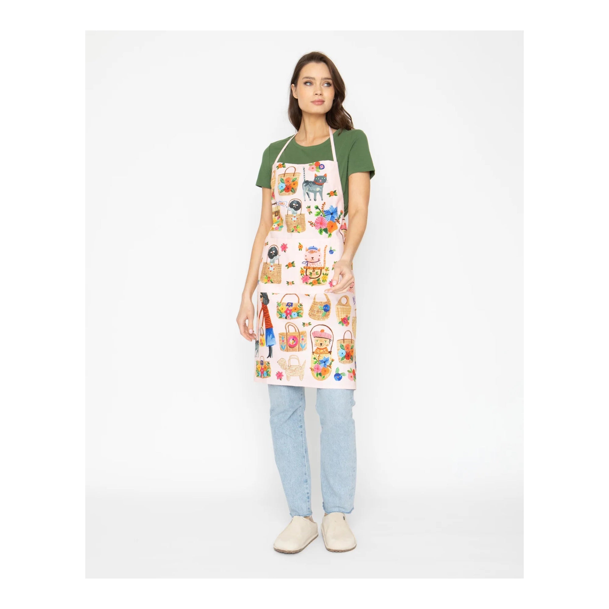Ooh La La Cats Cotton Apron