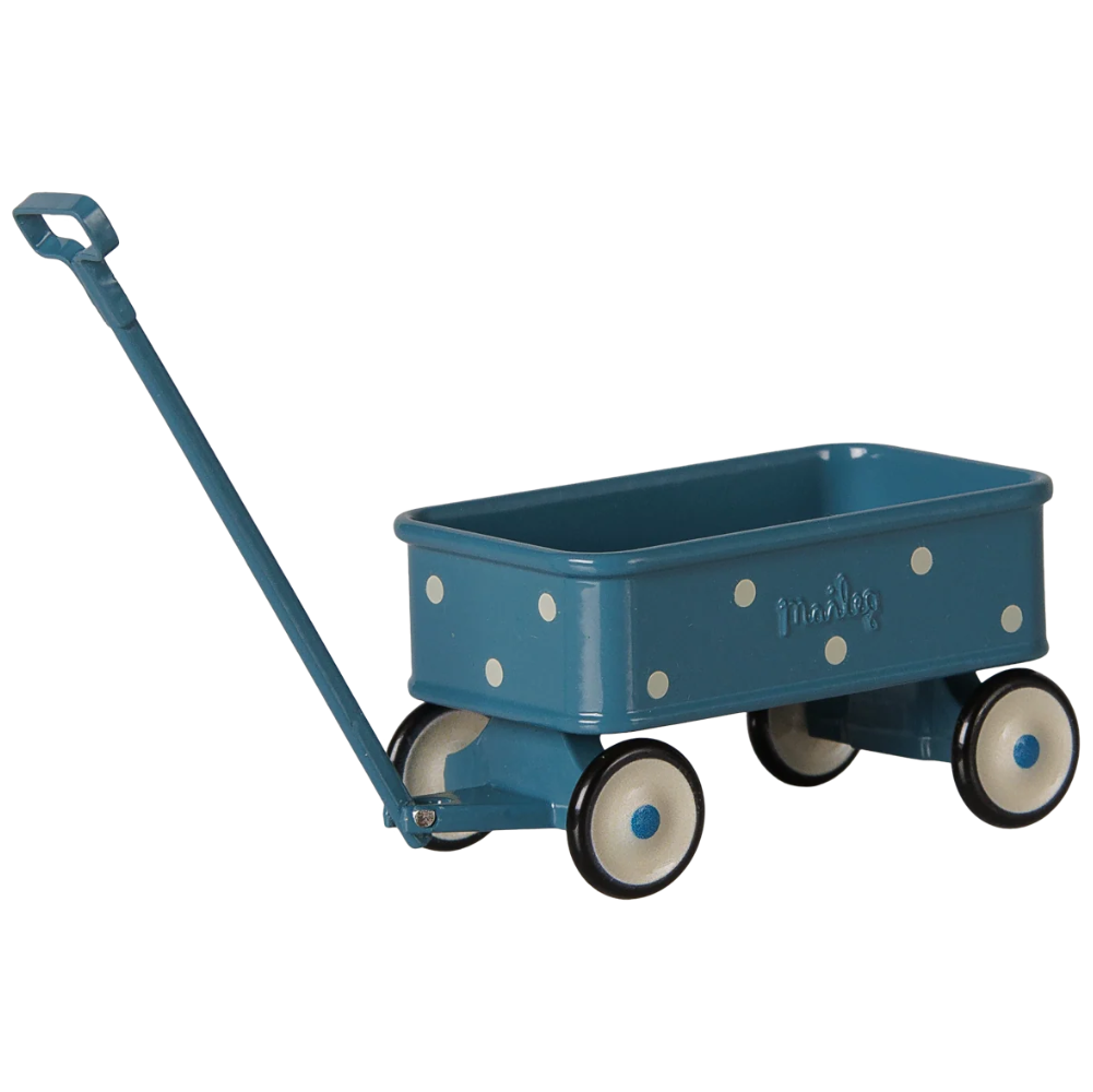 Maileg - Wagon, Mouse - Blue