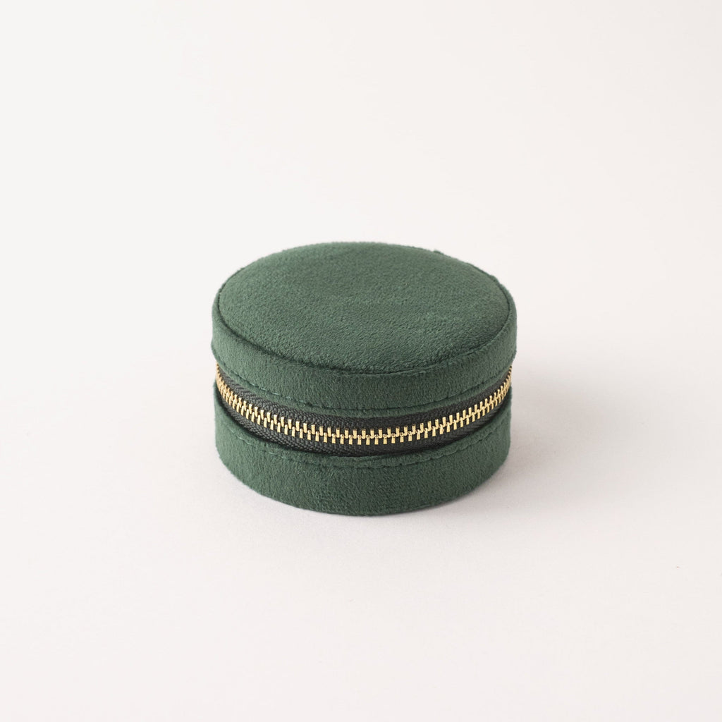 J'Adore Circle Jewelry Box Forest Green
