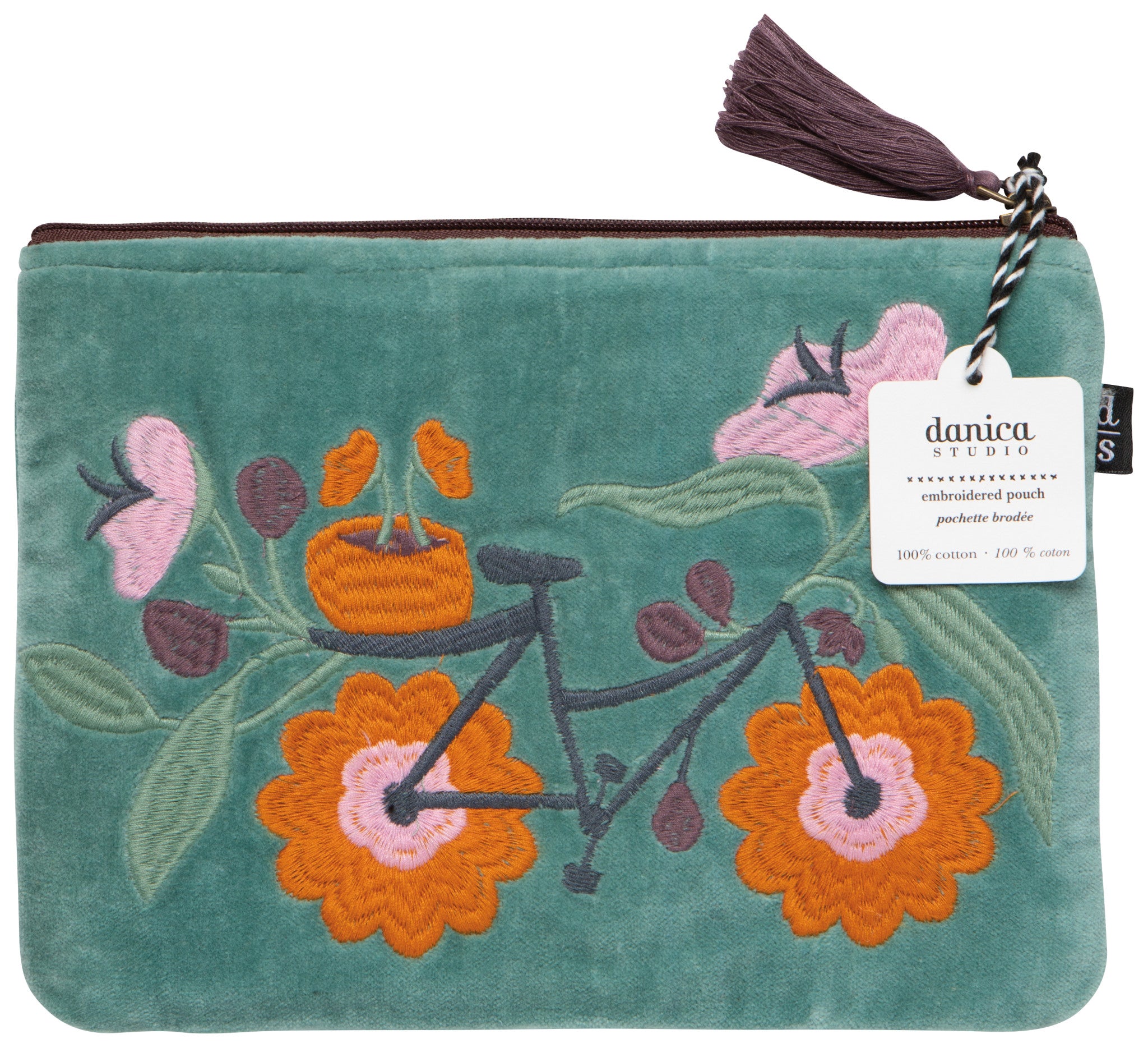 Petal Power Embroidered Pouch
