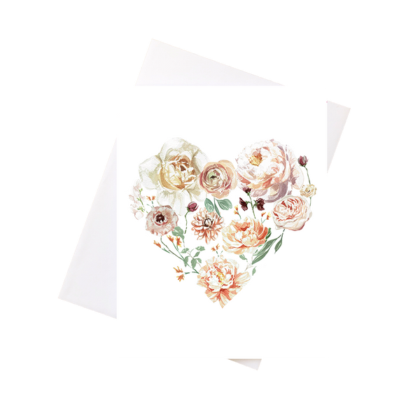 Floral Heart Greeting Card