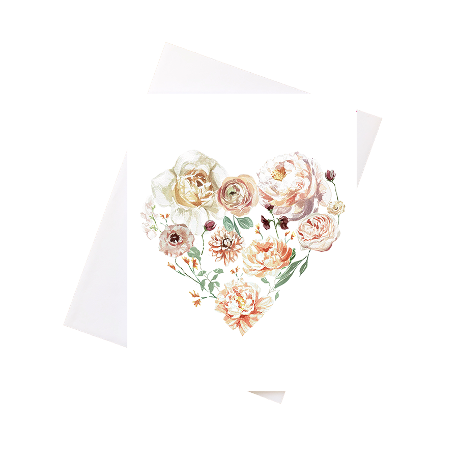 Floral Heart Greeting Card