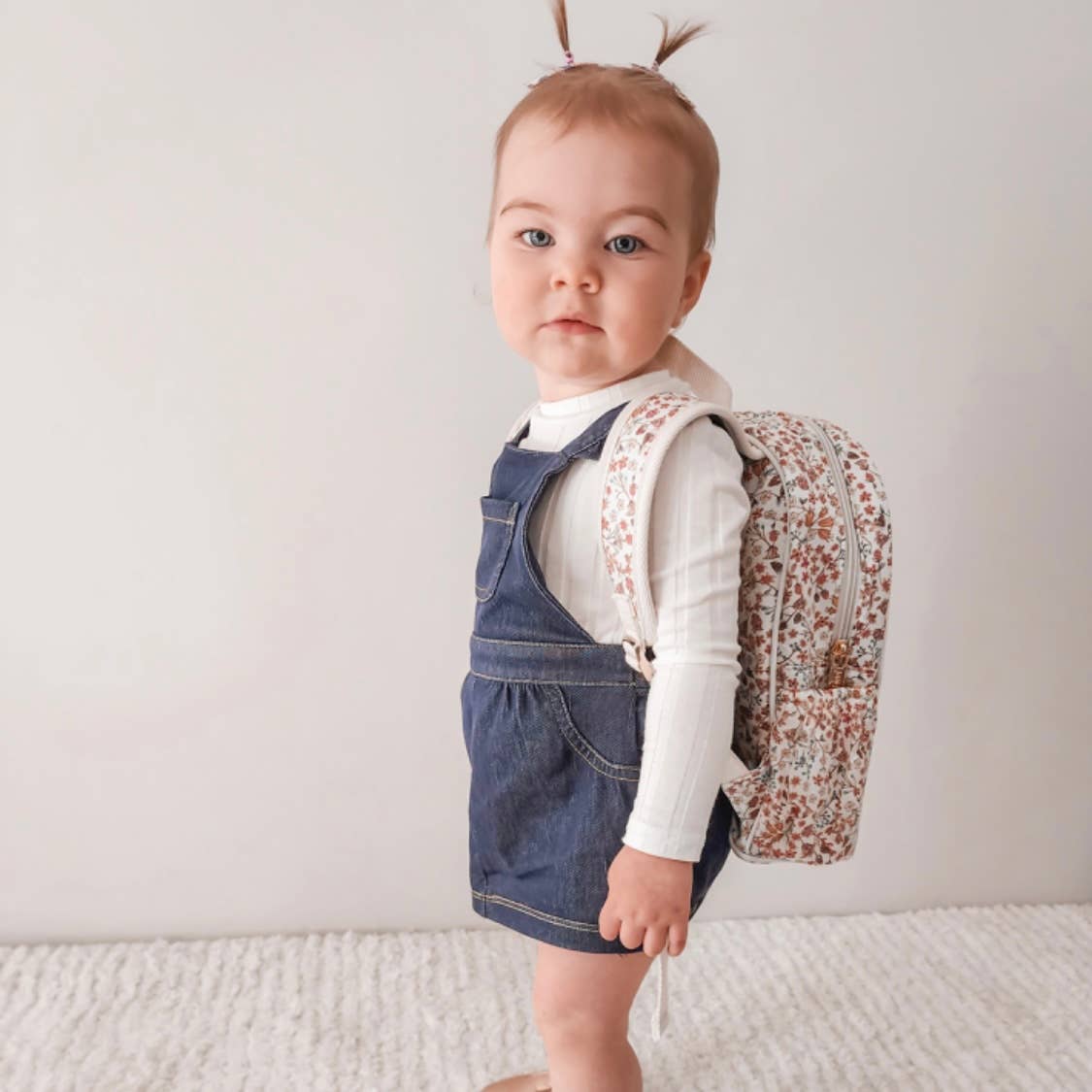 Toddler Wearing Liberty London Backpack