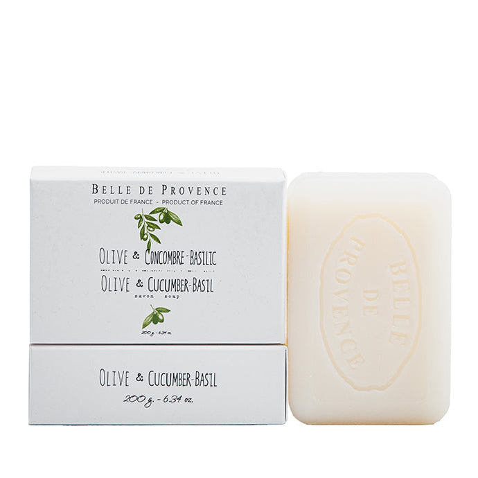 Olive Cucumber Basil 200g Bar Soap - Belle De Provence