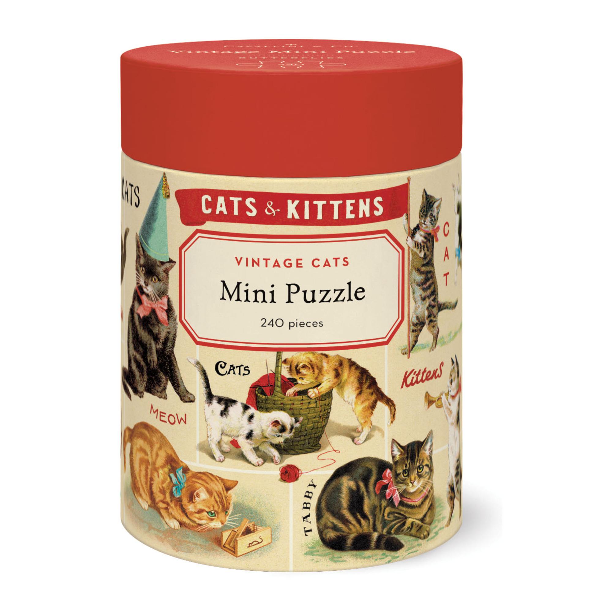 Vintage Cats 240 Piece Mini Puzzle