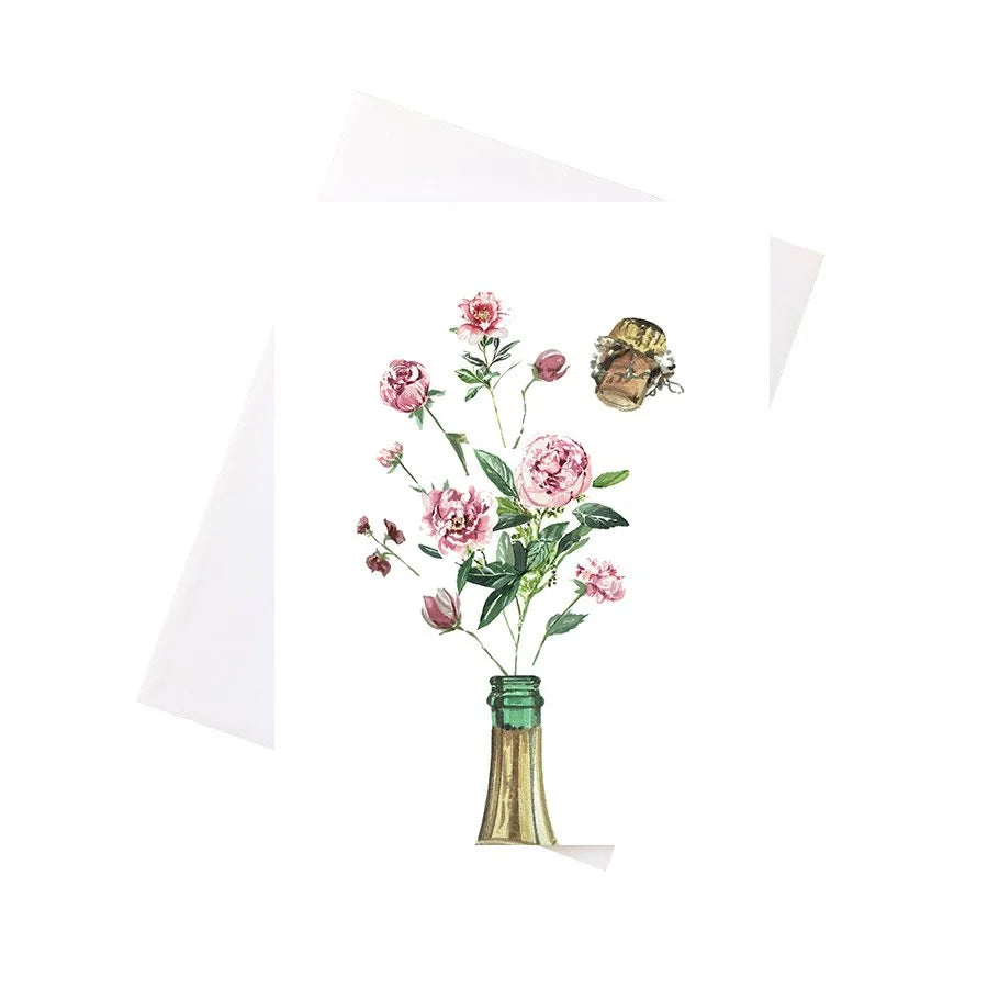 Poppin' Flowers Greeting Card