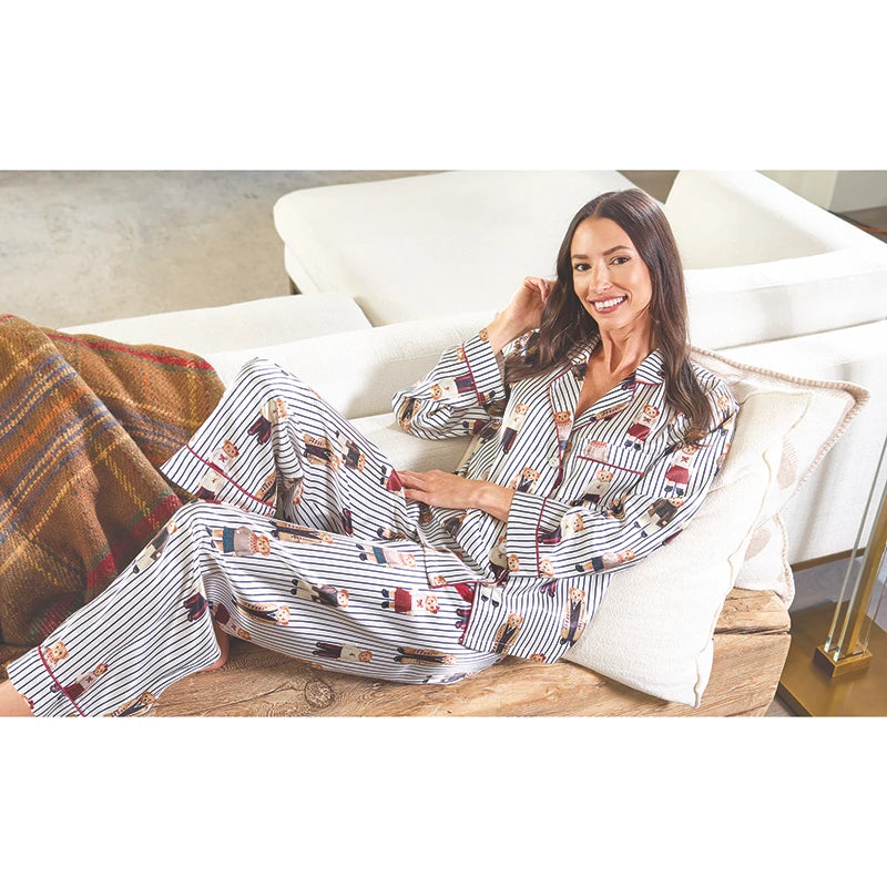 Navy Stripes + Bears PJ Set