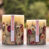 Rosy Rings - Apricot Rose Small Round Botanical Candle