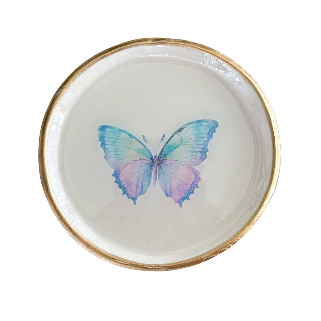 YFL Art &amp; Home Decor - Papillon - Plat à bagues