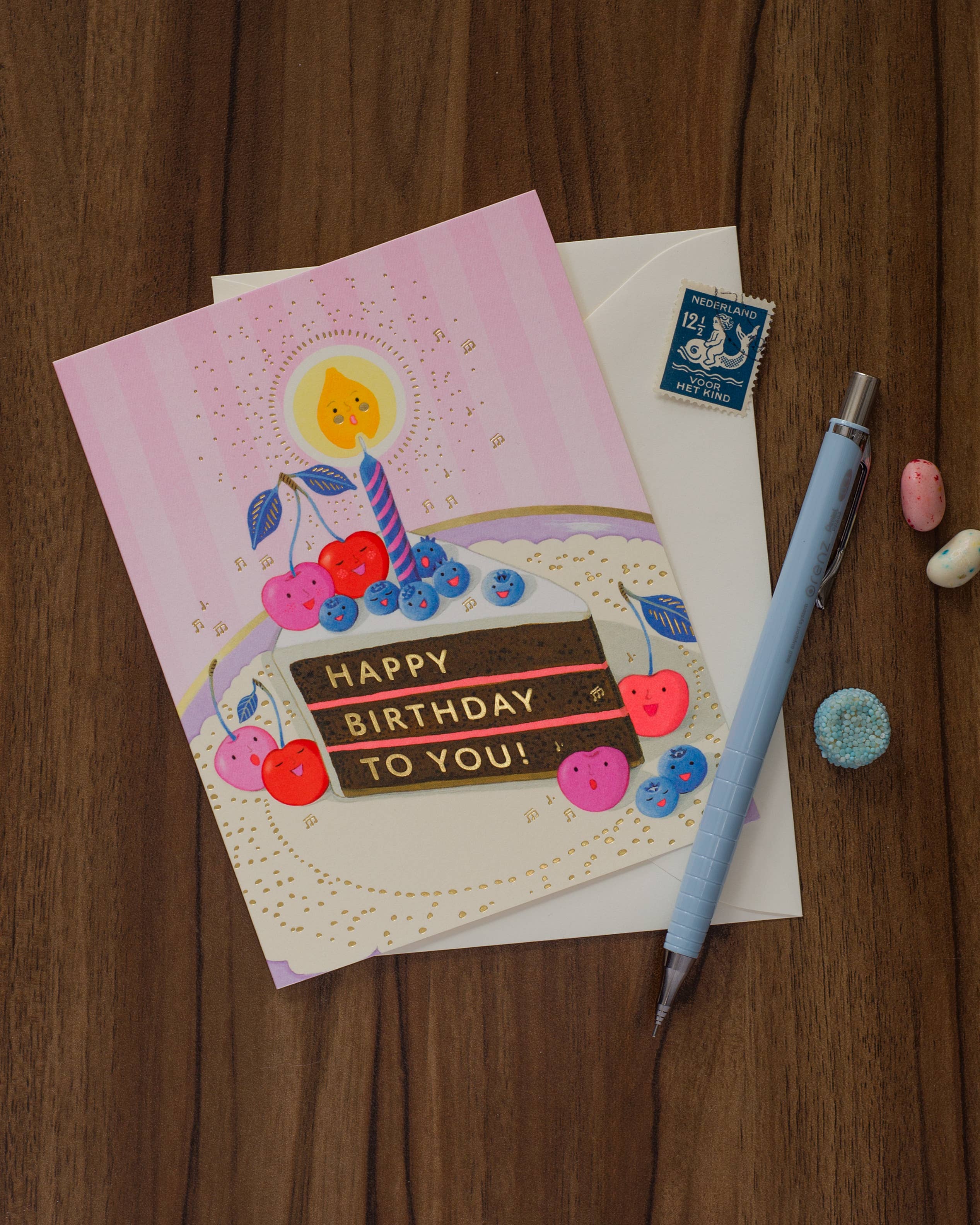 JooJoo Paper - Berry Serenade Birthday Greeting Card