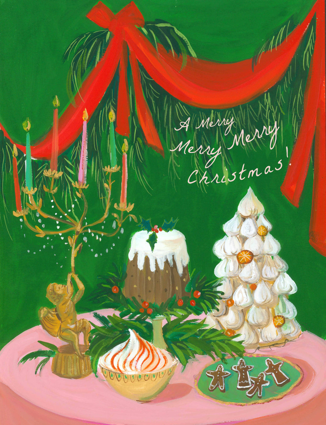 JANET HILL STUDIO - Une carte de Noël baroque