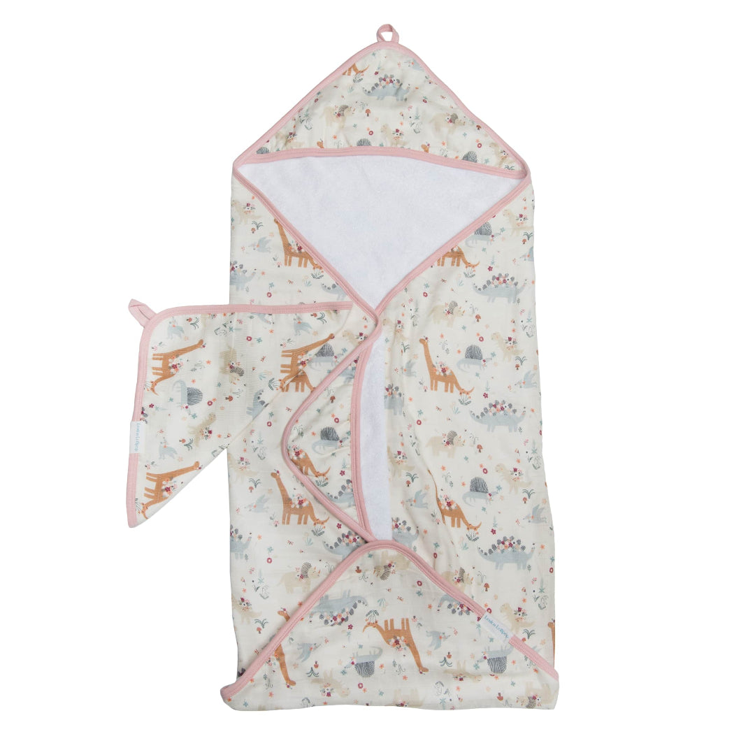 Baby swaddle with animal pattern on a white background