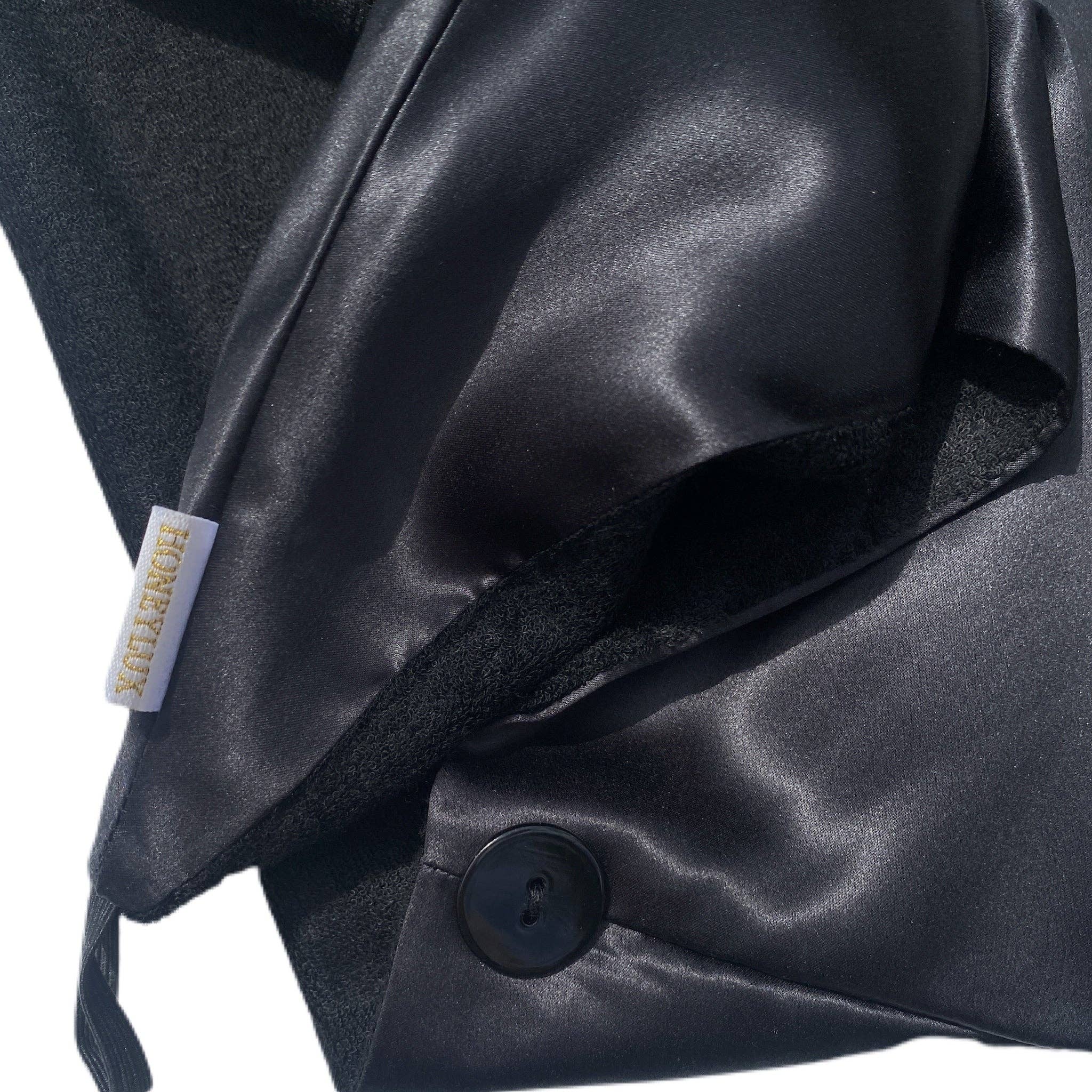 HoneyLux - Écharpe réversible en soie - Noir