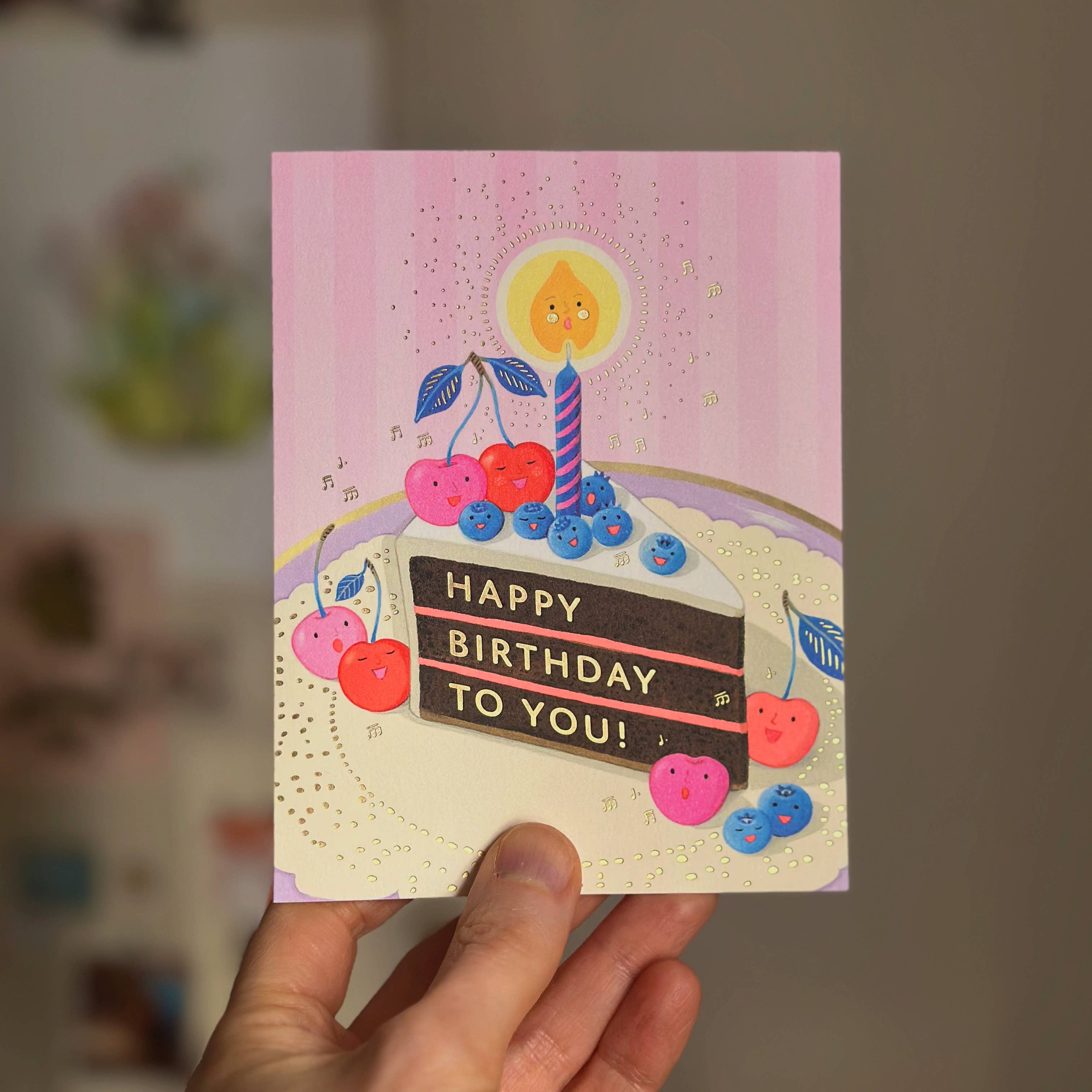 JooJoo Paper - Berry Serenade Birthday Greeting Card