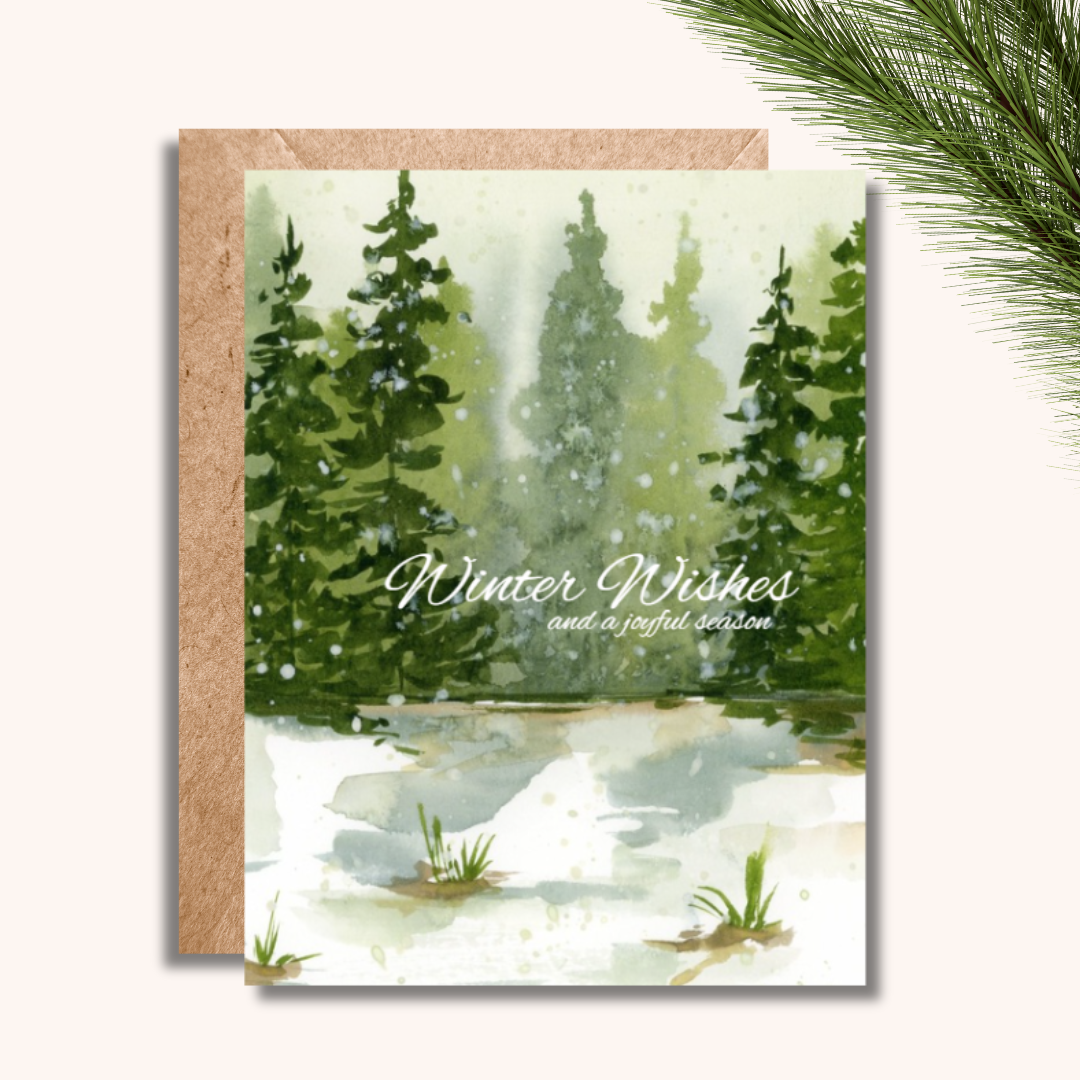 Holiday Winter Wishes Greeting Card