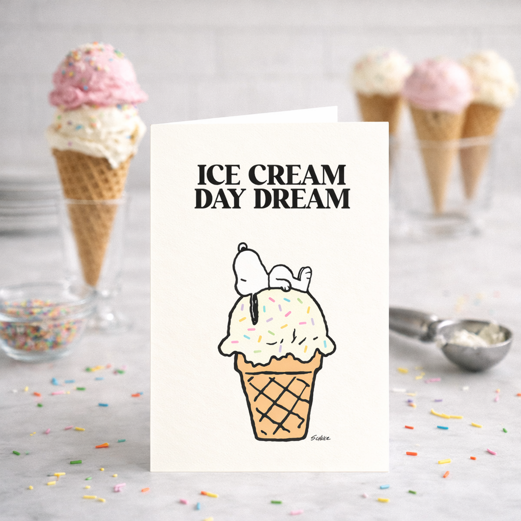 Titlee - Snoopy "Ice Cream Day Dream" Card