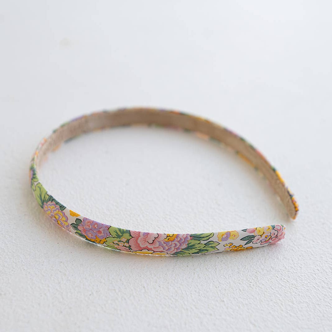 Floral-patterned headband on a white background