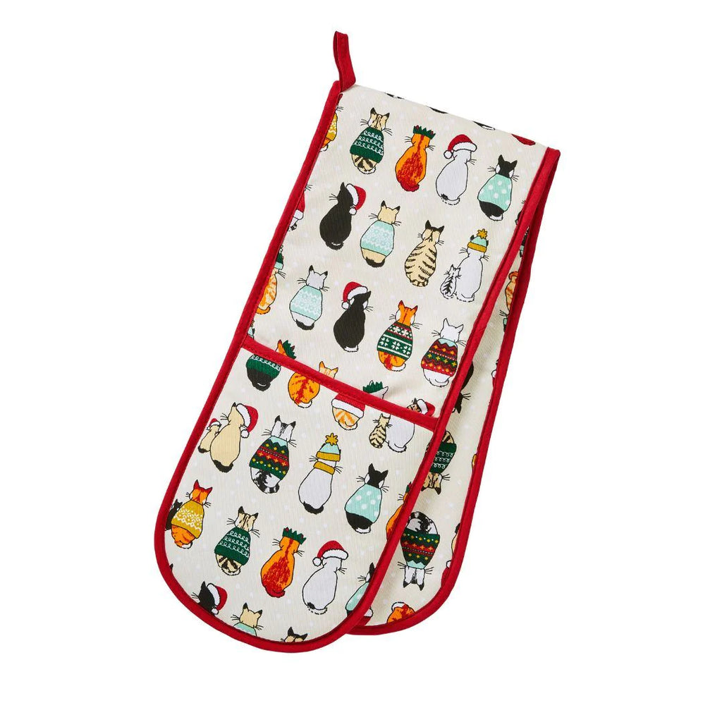 Christmas Cats Double Oven Glove