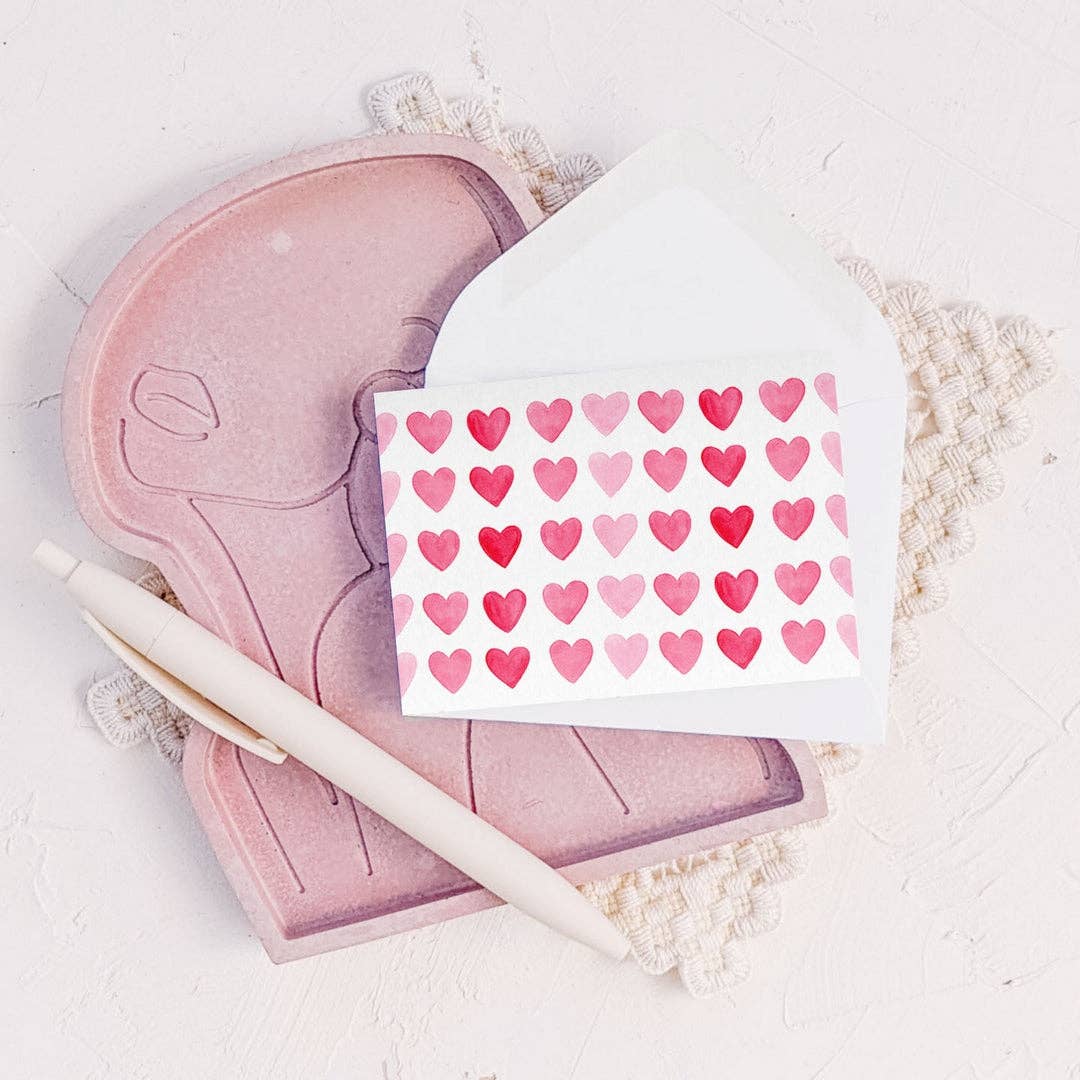 Mini Card - Mini Hearts - Love + Anniversary Enclosure Card