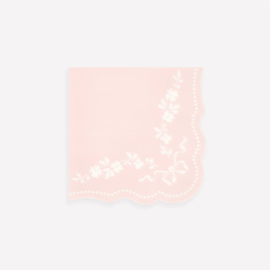 Serviette à cocktail à motif floral printanier