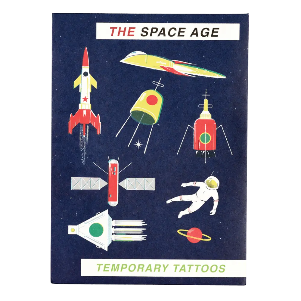 Space Age Temporary Tattoos