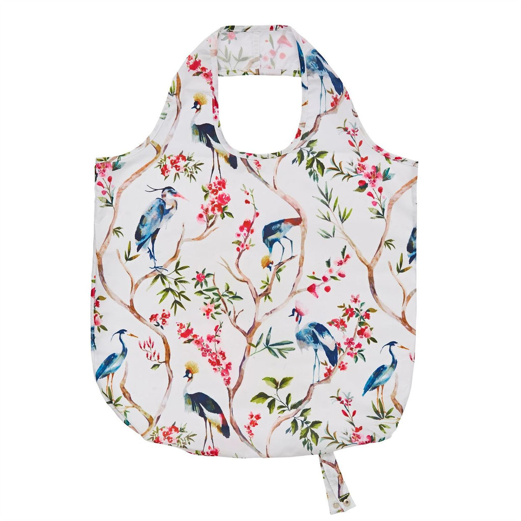 Oriental Birds Roll-Up Reusable Bag - Belle De Provence