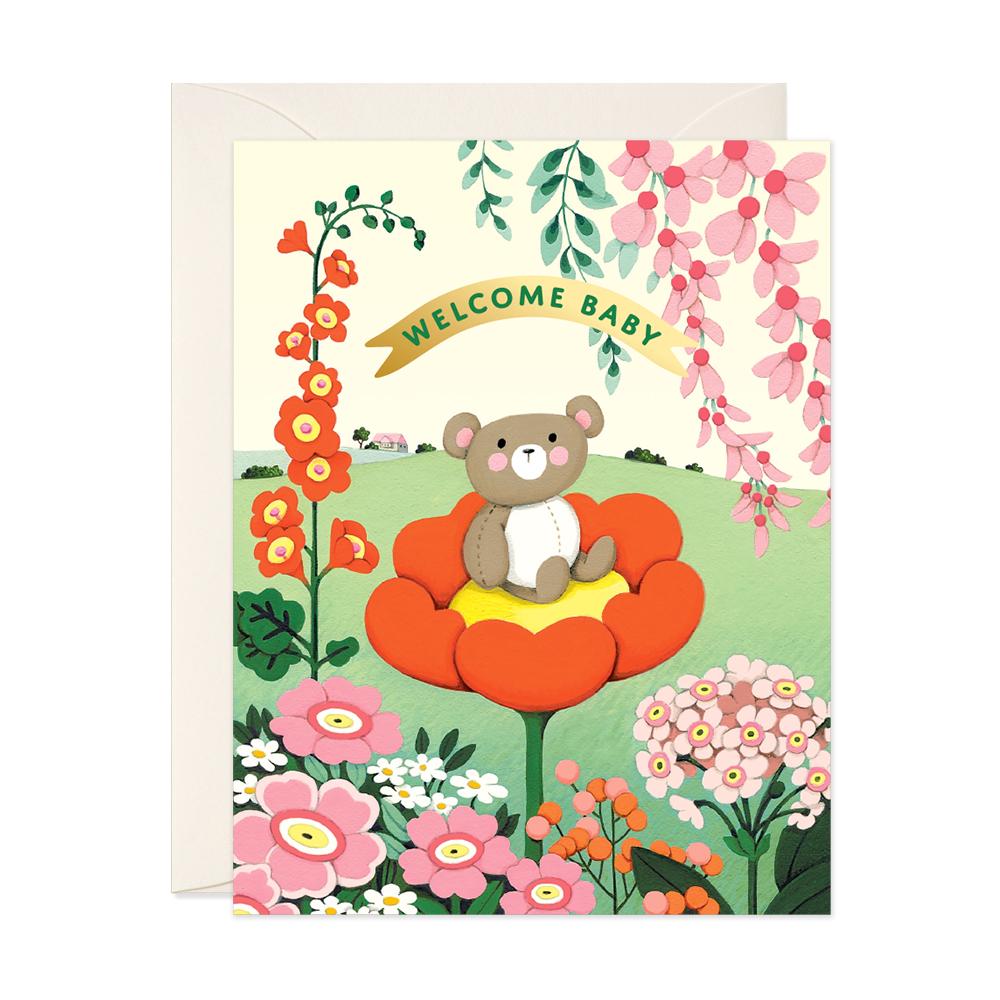 Teddy Bear Baby Card - Belle De Provence