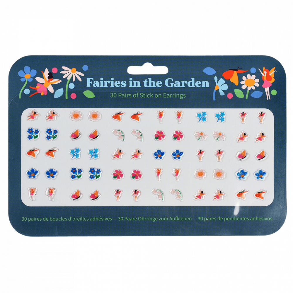 Fairies in the Garden Stick On Earrings