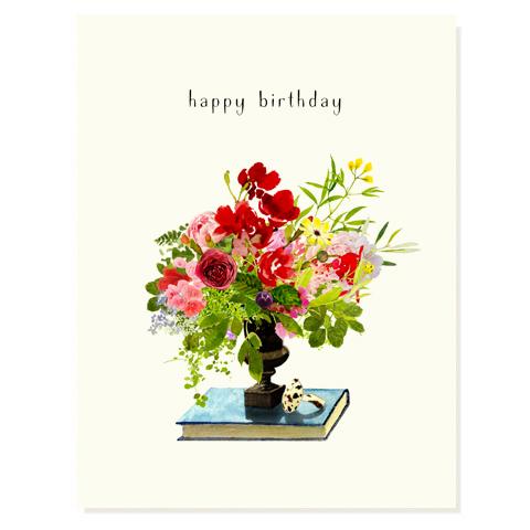 Study Bouquet Birthday Card - Belle De Provence