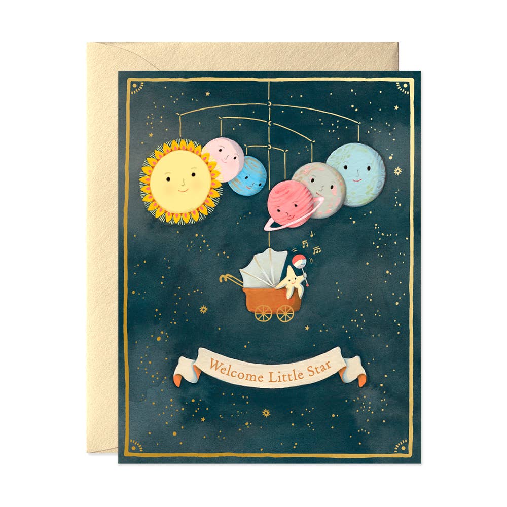 Solar System Baby Card