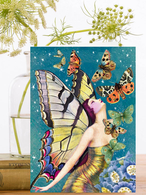 Butterfly Woman Greeting Card