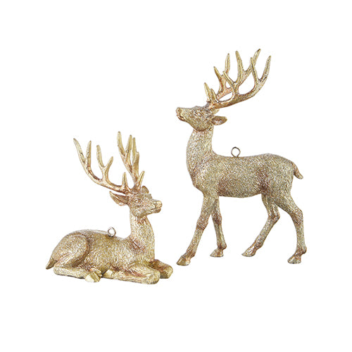 Glitter Deer Ornament