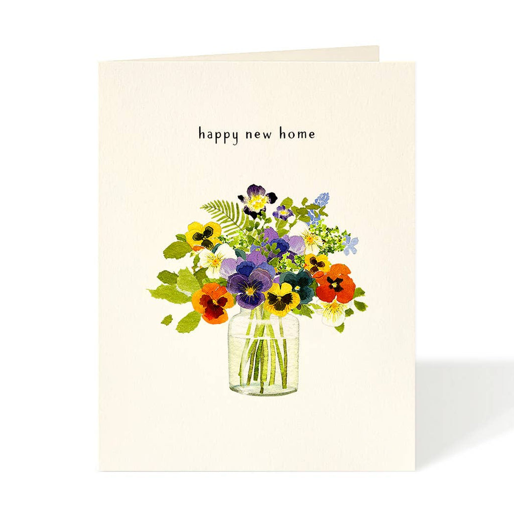 Pansies New Home Card