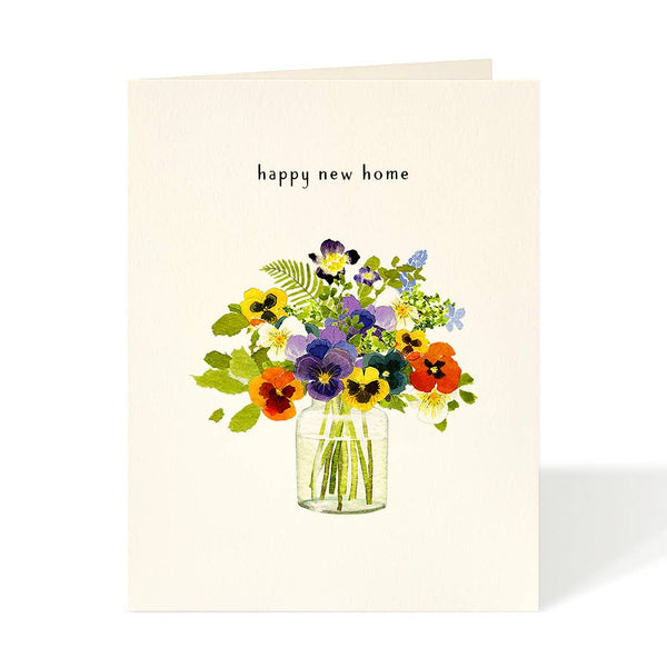 Pansies New Home Card