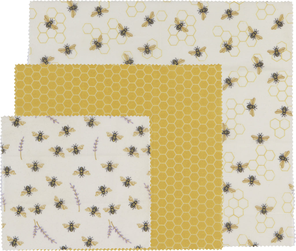 Beeswax Wrap Set of 3 Bees - Belle De Provence
