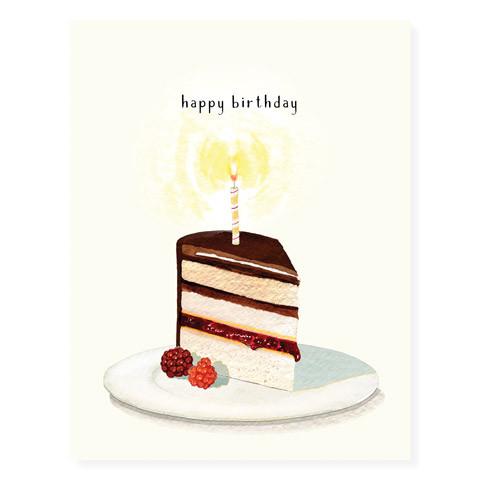 Happy Birthday Slice of Cake Card - Belle De Provence