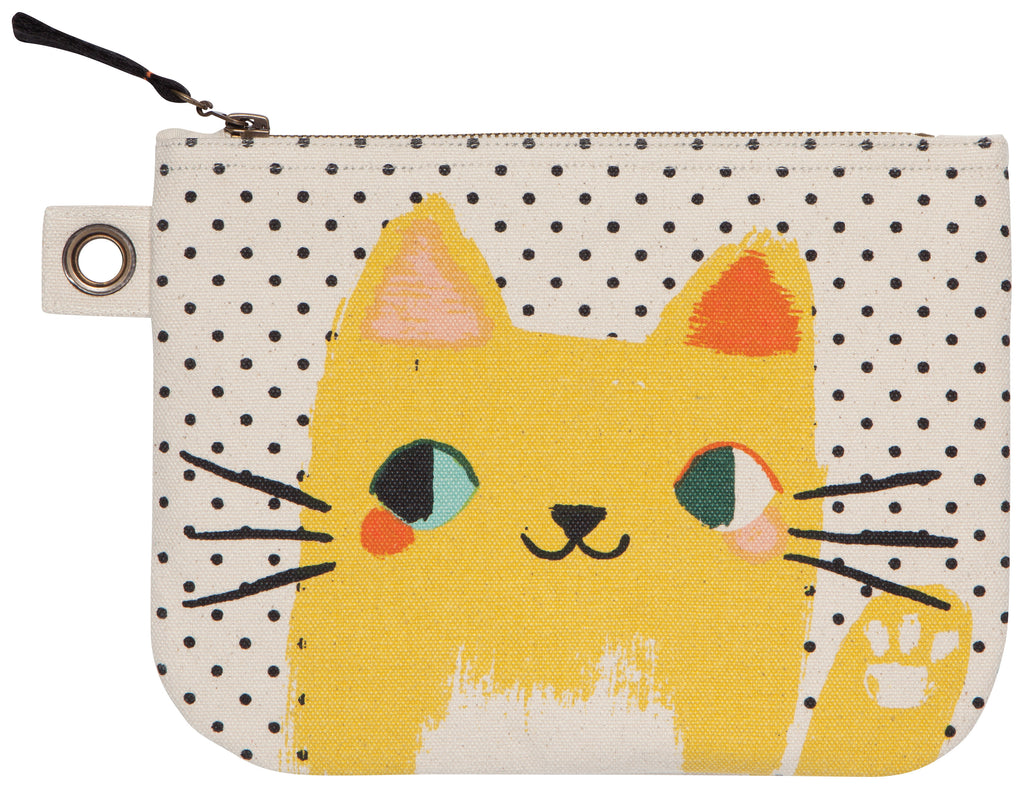 Large Cat Zip Pouch - Belle De Provence