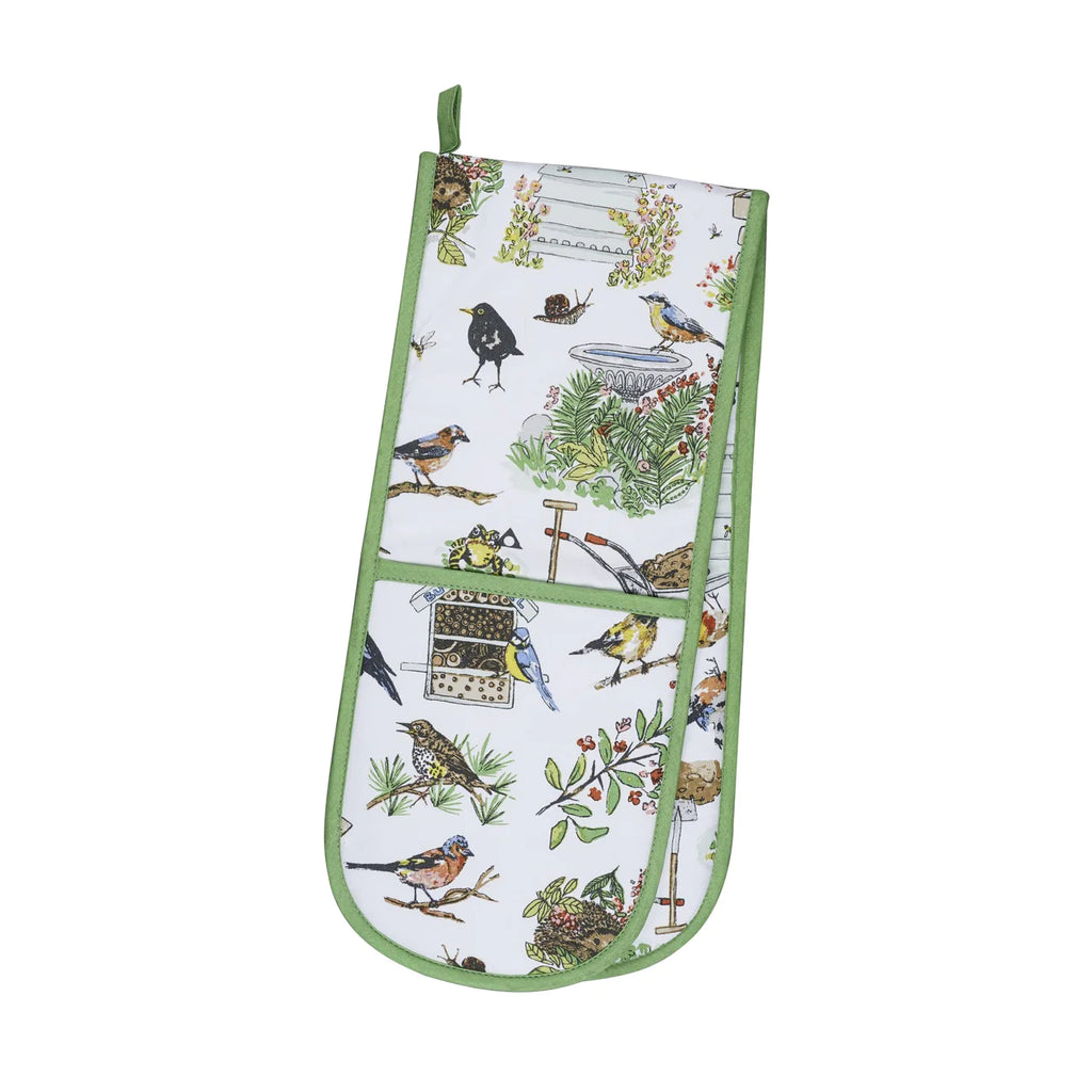 Garden Birds Double Oven Mitt