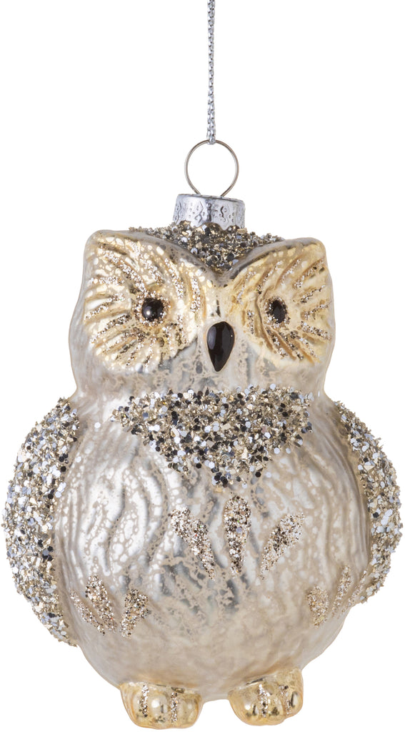 Glass Owl Ornament